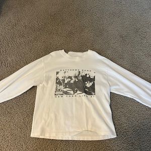 Brandy Melville (John Galt) Graphic White Long Sleeve Shirt